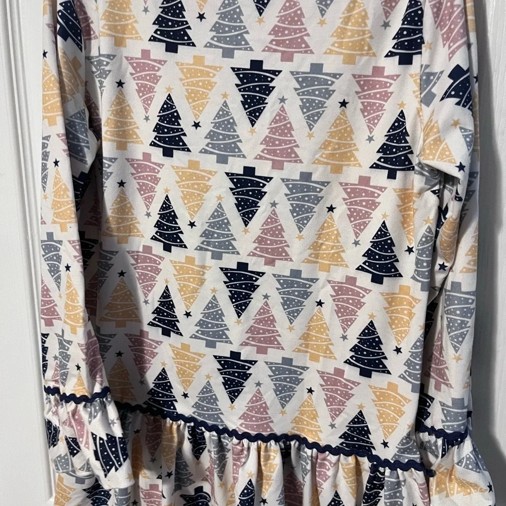 Pete & Lucy girls ruffle tunic top 7/8 Christmas farmhouse
